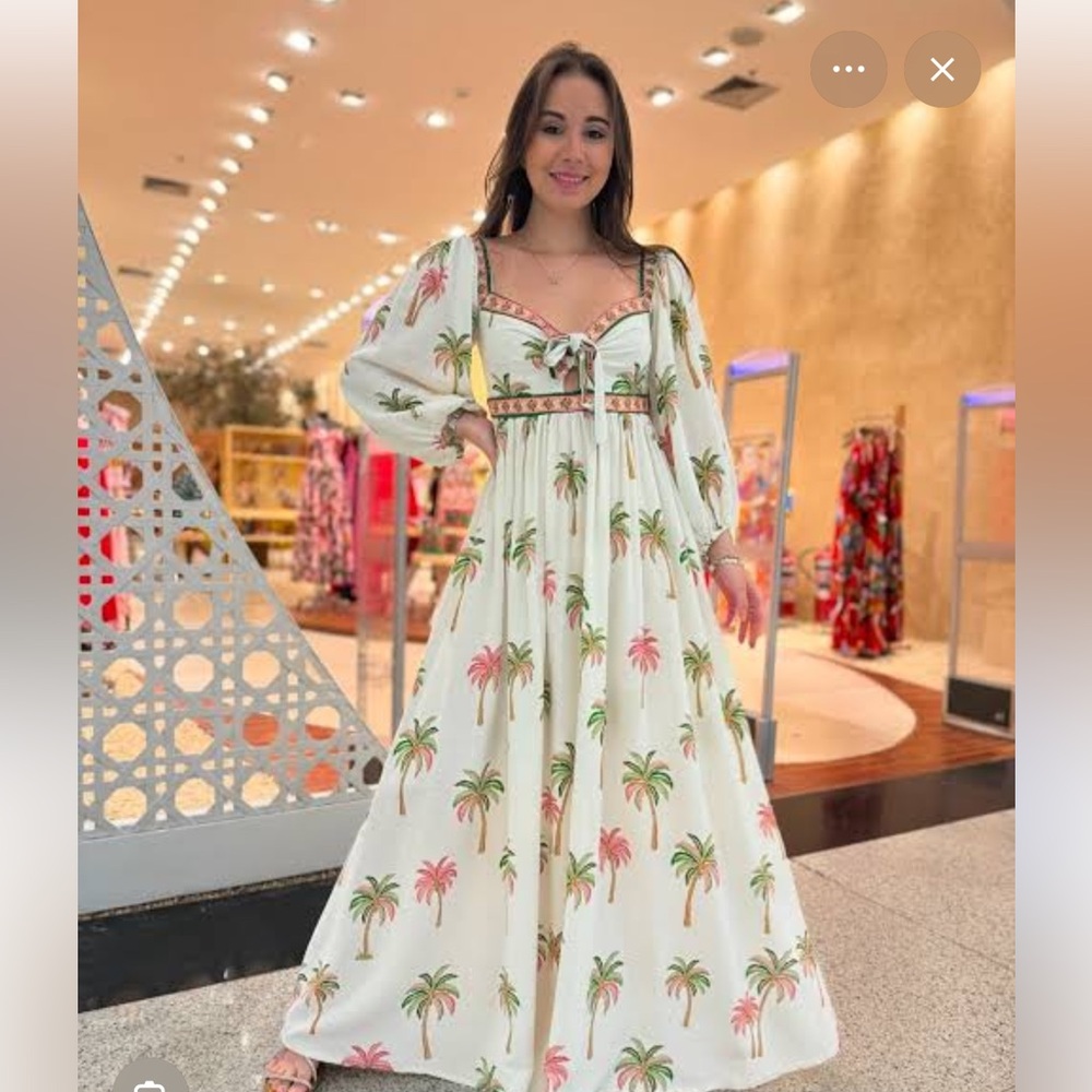 Farm Rio Coqueirinho de verão maxi dress